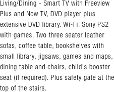 Living/Dining - Smart TV with